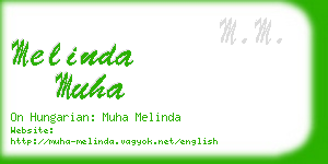 melinda muha business card